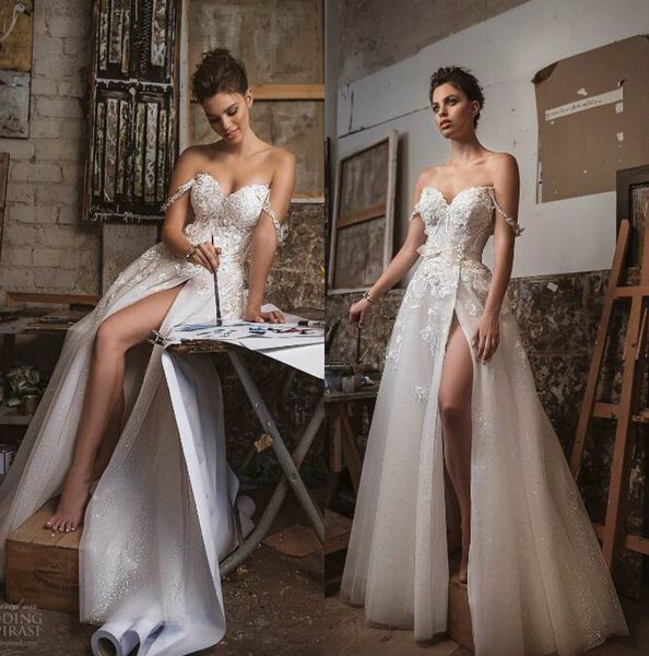 2019 vintage wedding dresses off shoulder lace appliqued bridal gowns thigh slit boho beach plus size vestito da sposa, White
2019 vintage wedding dresses off shoulder lace appliqued bridal gowns thigh slit boho beach plus size vestito da sposa, White