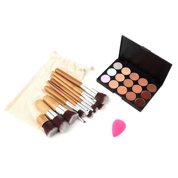 1 set make up tool set 15 color face makeup cosmetic concealer palette brush kit makeup sets
1 set make up tool set 15 color face makeup cosmetic concealer palette brush kit makeup sets
