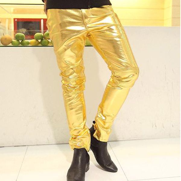 2020 spring summer slim fit dance locomotive leather pants club men's black pu leather silver gold leather pants
2020 spring summer slim fit dance locomotive leather pants club men's black pu leather silver gold leather pants