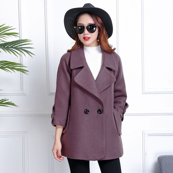 plus size 2018 new women wool blends long coat loose nine points sleeve cloak type coats outerwear army green brick red 856, Black
plus size 2018 new women wool blends long coat loose nine points sleeve cloak type coats outerwear army green brick red 856, Black