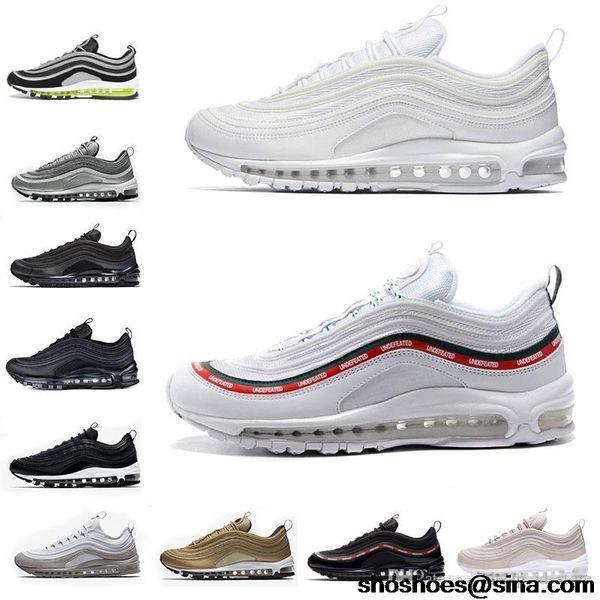 2018 air 97 running hoe og undefeated triple white balck green ilver bullet metallic gold japan grey 97 men women port trainer neaker
2018 air 97 running hoe og undefeated triple white balck green ilver bullet metallic gold japan grey 97 men women port trainer neaker