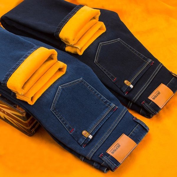 2018 winter new men warm jeans thick jeans soft thicken fleece men black/blue long trouser 28-40
2018 winter new men warm jeans thick jeans soft thicken fleece men black/blue long trouser 28-40