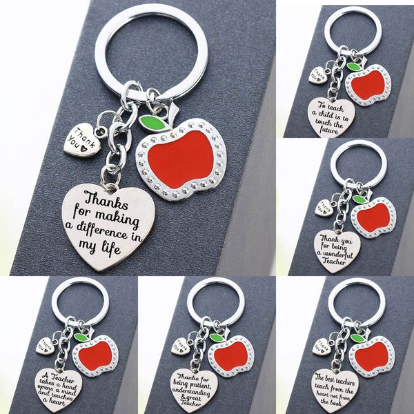 fashion jewelry charm pendant apple keychain heart pendant gift for teachers teaching assistant nursery teacher key chains rings, Silver
fashion jewelry charm pendant apple keychain heart pendant gift for teachers teaching assistant nursery teacher key chains rings, Silver