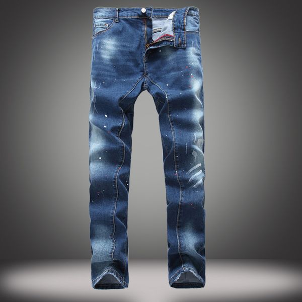 2018 new brand super skinny stretch jeans men straight leg denim pants mens classic blue scratched homme trousers
2018 new brand super skinny stretch jeans men straight leg denim pants mens classic blue scratched homme trousers