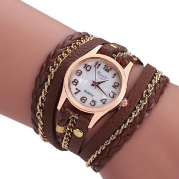 designer jewelry bracelets watch for women twine around three times weave serpentine quartze watch fashion of shipping, Slivery;brown
designer jewelry bracelets watch for women twine around three times weave serpentine quartze watch fashion of shipping, Slivery;brown