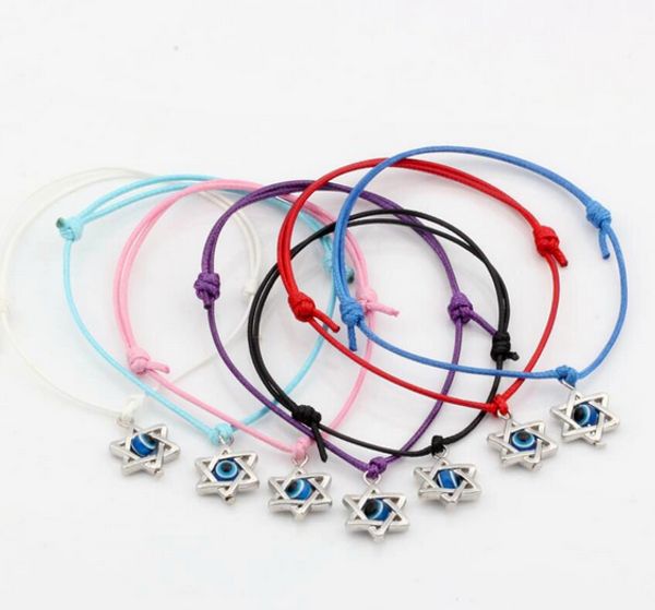 100pcs/lot lucky string star evil eye lucky red wax cord adjustable bracelet diy jewelry new, Golden;silver
100pcs/lot lucky string star evil eye lucky red wax cord adjustable bracelet diy jewelry new, Golden;silver