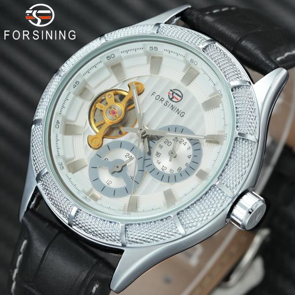 forsining skeleton mechanical watch men leather strap 2 sub-dials fashion classic wrist watches 2018, Slivery;brown
forsining skeleton mechanical watch men leather strap 2 sub-dials fashion classic wrist watches 2018, Slivery;brown