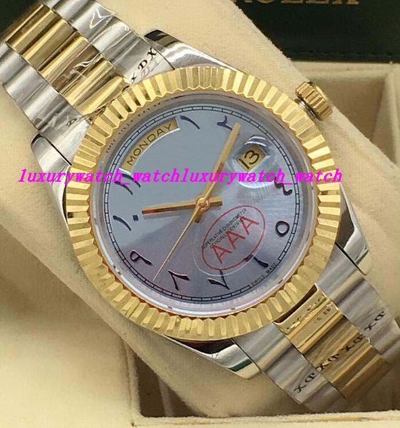 Luxury Watches Two Tone 41mm Ice Blue Arabic Rare Dial Fluted Bezel Automatic Fashion Brand Men's Watch Wristwatch
Luxury Watches Two Tone 41mm Ice Blue Arabic Rare Dial Fluted Bezel Automatic Fashion Brand Men's Watch Wristwatch