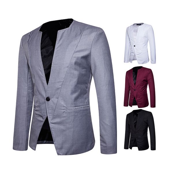 new fashion casual blazer for men single button men jacket full sleeve office blazer hombre, White;black
new fashion casual blazer for men single button men jacket full sleeve office blazer hombre, White;black
