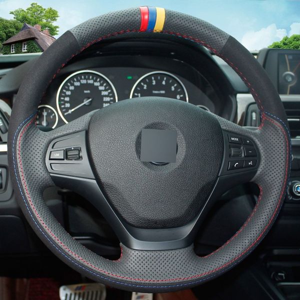 black genuine leather suede diy hand-stitched steering wheel cover for bmw f30 316i 320i 328i car special covers
black genuine leather suede diy hand-stitched steering wheel cover for bmw f30 316i 320i 328i car special covers