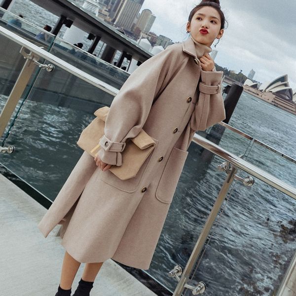 2018 autumn and winter new student's woolen coat, hong kong flavor ins super fire long medium woolen coat female, Black
2018 autumn and winter new student's woolen coat, hong kong flavor ins super fire long medium woolen coat female, Black
