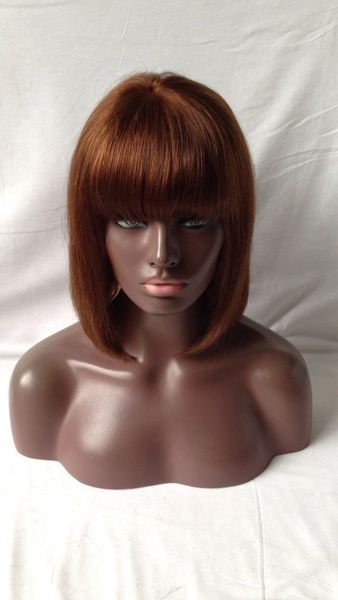 selling bob short wig simulation human hair wigs silky straight short bob style wigs with bang natural color for black women, Black;brown
selling bob short wig simulation human hair wigs silky straight short bob style wigs with bang natural color for black women, Black;brown