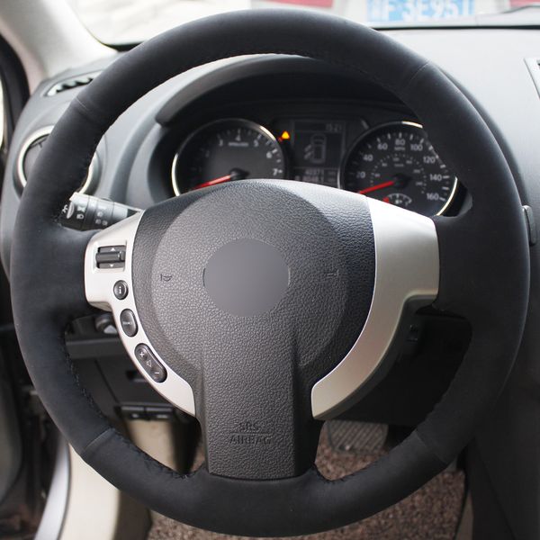 all black suede hand-stitched car steering wheel cover for nissan qashqai x-trail nv200 rogue
all black suede hand-stitched car steering wheel cover for nissan qashqai x-trail nv200 rogue