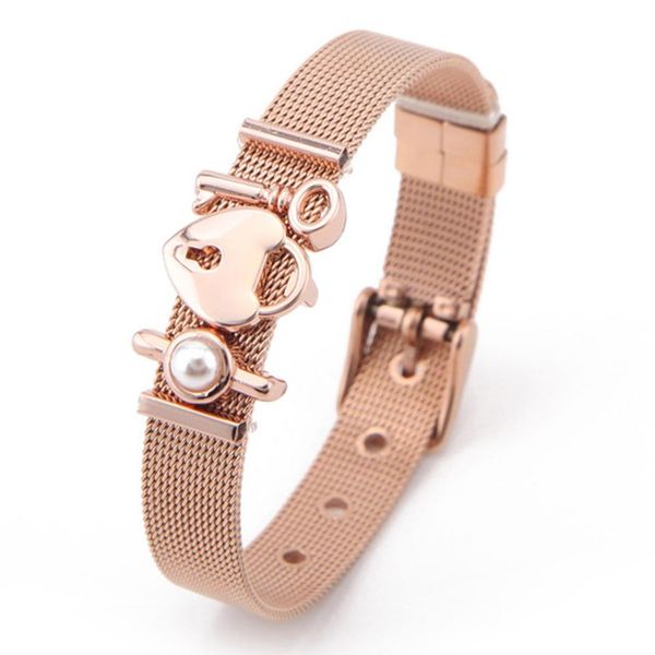 fashion women multicolor lady diy mesh stainless steel key heart padlock charm dress bracelet valentines gift party club jewelry, Golden;silver
fashion women multicolor lady diy mesh stainless steel key heart padlock charm dress bracelet valentines gift party club jewelry, Golden;silver