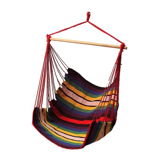 

sgodde garden patio porch hanging cotton rope swing chair seat hammock swinging wood outdoor indoor swing seat chair sale