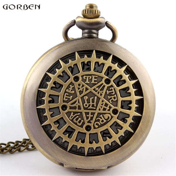 retro bronze pocket watch number charm vintage hollow pentagram quartz pocket watch necklace fob chain pendant men women gifts, Slivery;golden
retro bronze pocket watch number charm vintage hollow pentagram quartz pocket watch necklace fob chain pendant men women gifts, Slivery;golden