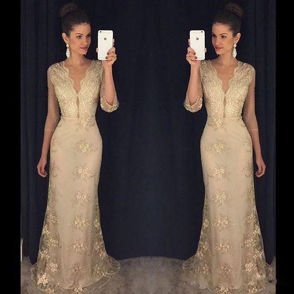 lace evening dresses with sleeves v neck elow length full length mother of the bride dresses long prom gowns with appliques, Black
lace evening dresses with sleeves v neck elow length full length mother of the bride dresses long prom gowns with appliques, Black