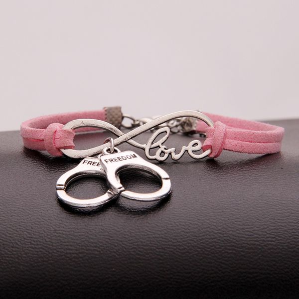 afshor stylish christmas gift unique police handcuffs pendant love infinity charm leather bracelet women handcuffs wrist jewelry, Golden;silver
afshor stylish christmas gift unique police handcuffs pendant love infinity charm leather bracelet women handcuffs wrist jewelry, Golden;silver