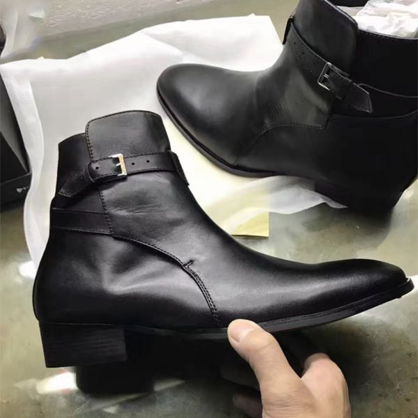 real picture handmade mid high classic black cow leather ankle strap judegur men boots catwalk men leather boots
real picture handmade mid high classic black cow leather ankle strap judegur men boots catwalk men leather boots