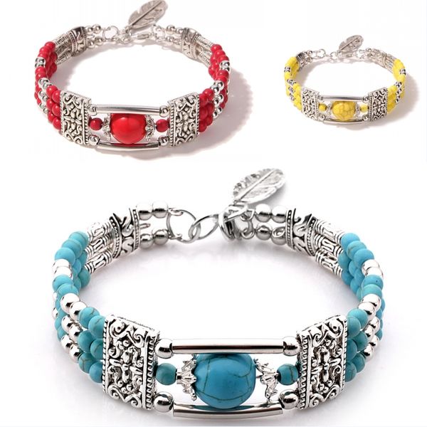 fashion popular steel turquoise round beaded bracelet bohemian style bracelets woman jewelry charm bracelet support fba drop shipping h279f, Golden;silver
fashion popular steel turquoise round beaded bracelet bohemian style bracelets woman jewelry charm bracelet support fba drop shipping h279f, Golden;silver