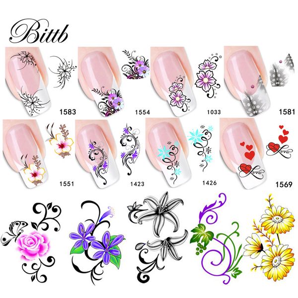 bittb 2pcs flower nail sticker cute floral nail art stickers watermark tattoo fingernails decal decoration tips manicure tools, Black
bittb 2pcs flower nail sticker cute floral nail art stickers watermark tattoo fingernails decal decoration tips manicure tools, Black