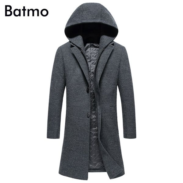 batmo 2018 new arrival winter wool smart casual thicked hooded trench coat men,men's long jackets ,plus-size 99852, Black
batmo 2018 new arrival winter wool smart casual thicked hooded trench coat men,men's long jackets ,plus-size 99852, Black