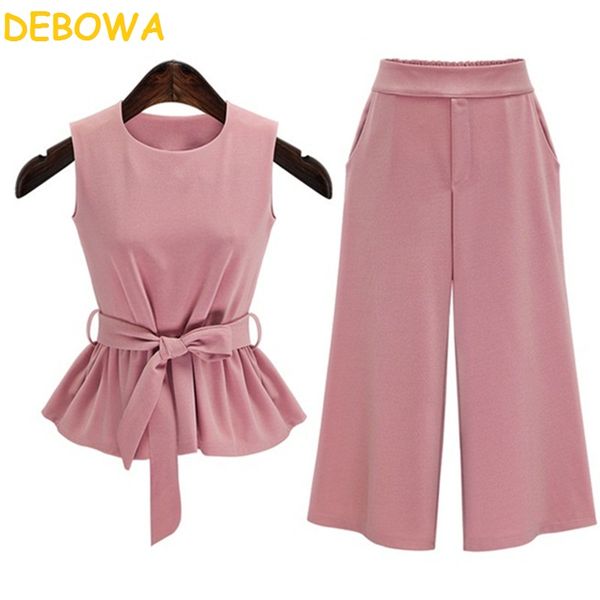 debowa 2018 new fashion spring summer women's set black pink 5xl large size pants 2 pieces set office lady suit, Gray
debowa 2018 new fashion spring summer women's set black pink 5xl large size pants 2 pieces set office lady suit, Gray