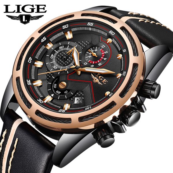2018 mens watches lige men's fashion casual sports watch men waterproof quartz watch relogio masculino, Slivery;brown
2018 mens watches lige men's fashion casual sports watch men waterproof quartz watch relogio masculino, Slivery;brown