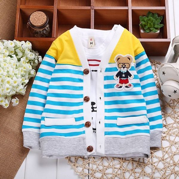fashion style elling baby kids children girls boys bear strip cotton wool cardigans long sleeve coat sweaters v-nec, Blue;gray
fashion style elling baby kids children girls boys bear strip cotton wool cardigans long sleeve coat sweaters v-nec, Blue;gray