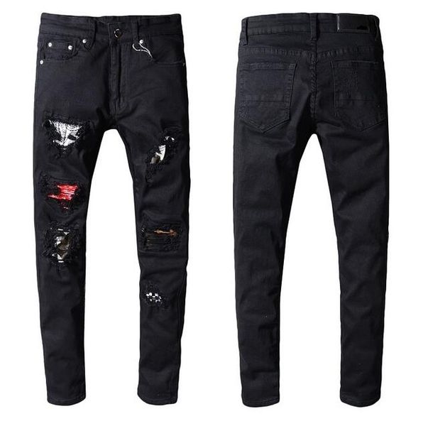 black holes men jeans fashion design ripped jeans man biker skinny slim trousers size 28-40, Blue
black holes men jeans fashion design ripped jeans man biker skinny slim trousers size 28-40, Blue