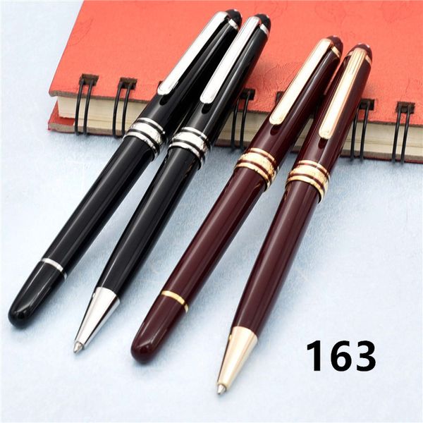 

luxury pen brand mb 163 resin pens masterpiece burgundy rollerball pen and ballpoint pen / fountain pens with number gift, Blue;orange