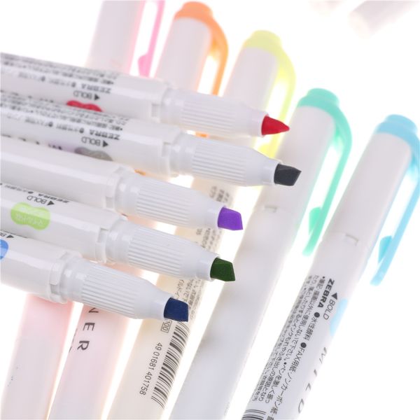 1pcs double headed fluorescent pen hook pen highlighter color mark cute japanese stationery zebra mild liner, Black;red
1pcs double headed fluorescent pen hook pen highlighter color mark cute japanese stationery zebra mild liner, Black;red