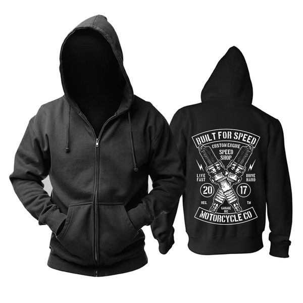 bloodhoof built for speed locomotive printing black cotton men new hoodie asia size