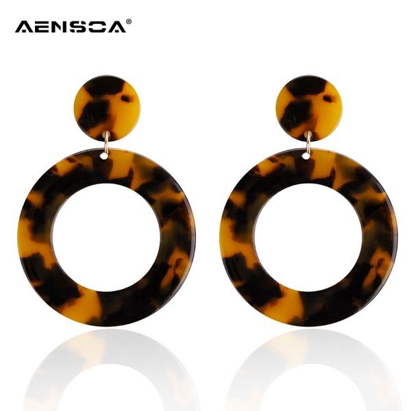 aensoa fashion leopard geometric earrings personality acetate exaggerated round acrylic earrings edition brown jewelry for women, Silver
aensoa fashion leopard geometric earrings personality acetate exaggerated round acrylic earrings edition brown jewelry for women, Silver