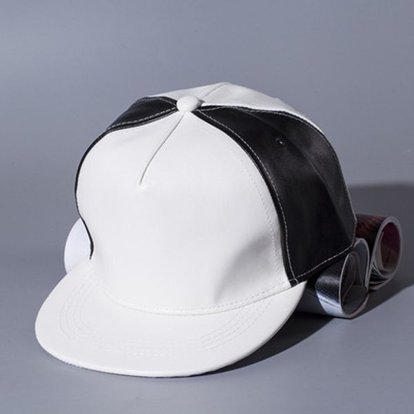 new sunscreen sunshade baseball cap black and white stitching leather hip hop flat skateboard baseball cap, Blue;gray
new sunscreen sunshade baseball cap black and white stitching leather hip hop flat skateboard baseball cap, Blue;gray
