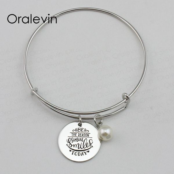 be the reason someone smiles today inspirational hand stamped engraved pendant expandable bracelet jewelry,10pcs/lot, #ln2261b, Black
be the reason someone smiles today inspirational hand stamped engraved pendant expandable bracelet jewelry,10pcs/lot, #ln2261b, Black