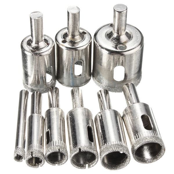 10pcs Diamond Hole Saw Drill Bit Set 6mm-30mm Tile Ceramic Glass Porcelain Marble Hole Saw Cutter 
10pcs Diamond Hole Saw Drill Bit Set 6mm-30mm Tile Ceramic Glass Porcelain Marble Hole Saw Cutter