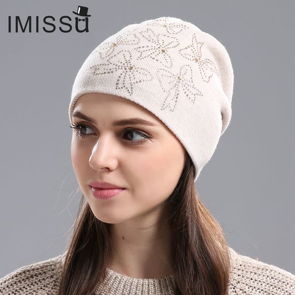 imissu women's winter hats knitted real wool beanie casual hat with crystal bow solid colors ski gorros cap casquette for women, Blue;gray
imissu women's winter hats knitted real wool beanie casual hat with crystal bow solid colors ski gorros cap casquette for women, Blue;gray