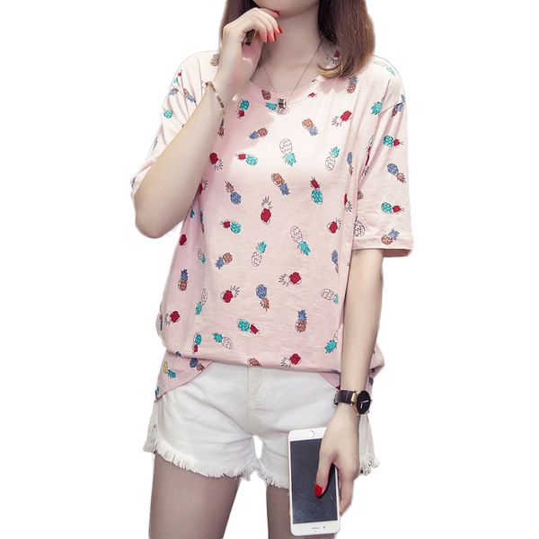 nkandby half sleeve female plus size t shirts summer women casual loose pineapple print tshirt l-4xl round neck large, White
nkandby half sleeve female plus size t shirts summer women casual loose pineapple print tshirt l-4xl round neck large, White