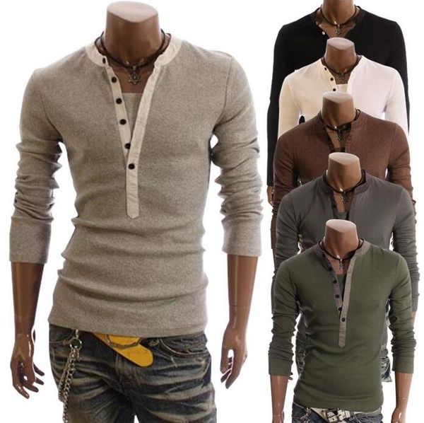 men's t-shirt men's fake two-piece v-neck casual long-sleeved t-shirt fashion slim multi-button foreign trade t-shirt men's t, White;black
men's t-shirt men's fake two-piece v-neck casual long-sleeved t-shirt fashion slim multi-button foreign trade t-shirt men's t, White;black