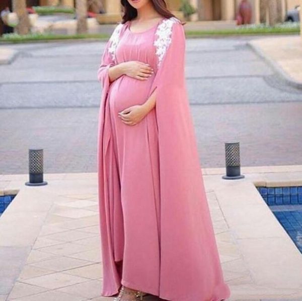 pregnant woman cape style evening dresses pink chiffon and lace appliques maternity long prom dress plus size women formal party gowns, Black;red
pregnant woman cape style evening dresses pink chiffon and lace appliques maternity long prom dress plus size women formal party gowns, Black;red