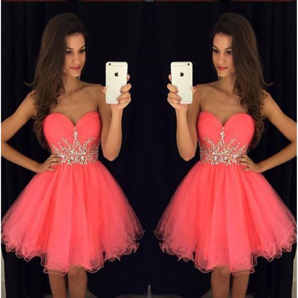 sweetheart short homecoming dresses crystal beaded mini party dress vestidos de festa simple prom party dresses custome made, Blue;pink
sweetheart short homecoming dresses crystal beaded mini party dress vestidos de festa simple prom party dresses custome made, Blue;pink