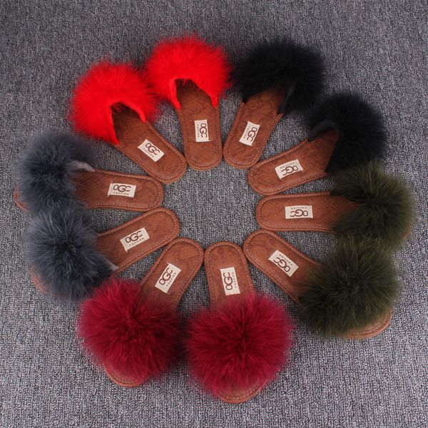 at all seasons women indoor slippers ostrich fur natural leather sole slippers fashion open toe soft plush shoes, Black
at all seasons women indoor slippers ostrich fur natural leather sole slippers fashion open toe soft plush shoes, Black