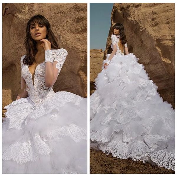 2018 sweetheart lace ball gown puffy lace wedding dresses tiered tulle bridal gowns luxurious big wedding wear custom online open back, White
2018 sweetheart lace ball gown puffy lace wedding dresses tiered tulle bridal gowns luxurious big wedding wear custom online open back, White