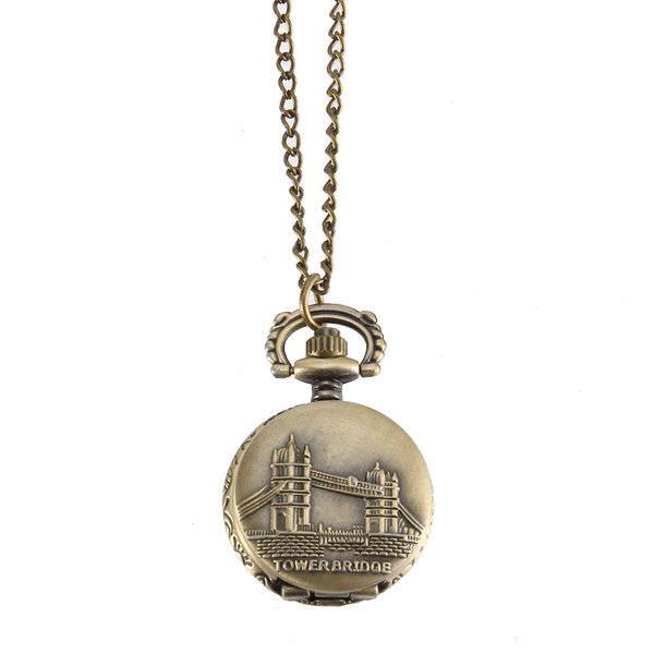vintage pocket watch bronze color quartz watch cool chain tower bridge pattern cover watches ll@17, Slivery;golden
vintage pocket watch bronze color quartz watch cool chain tower bridge pattern cover watches ll@17, Slivery;golden