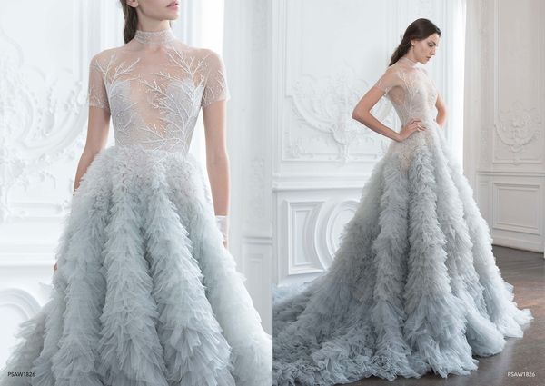 new arrival paolo sebastian prom dresses high neck short sleeves tiered ruffle lace appliques formal dress party quinceanera dresses 2018, Black
new arrival paolo sebastian prom dresses high neck short sleeves tiered ruffle lace appliques formal dress party quinceanera dresses 2018, Black