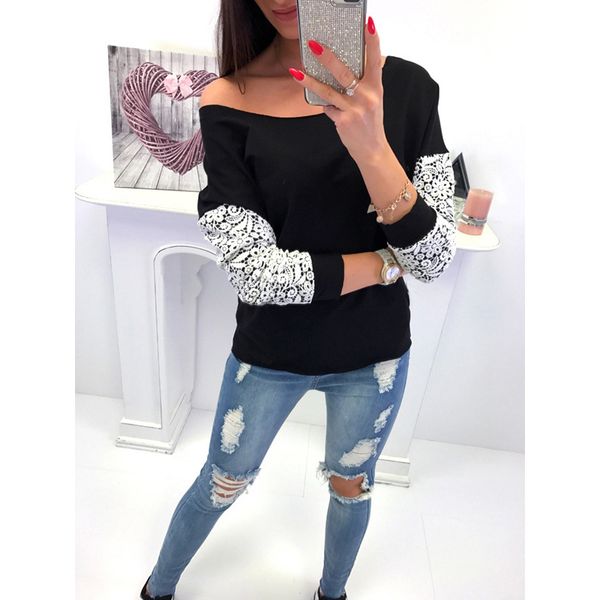 women long sleeve loose t-shirts new 2018 autumn ladies casual o-neck tee lace patchwork t shirt sj480v, White
women long sleeve loose t-shirts new 2018 autumn ladies casual o-neck tee lace patchwork t shirt sj480v, White