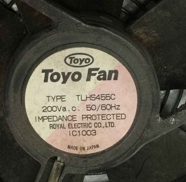 испытано на 100% идеально подходит для (toyo type tlhs455c 200 в 12038) (ebmpapst r2e133-bh66-05 / 26 230 в) (nidec d06a-24ts8
испытано на 100% идеально подходит для (toyo type tlhs455c 200 в 12038) (ebmpapst r2e133-bh66-05 / 26 230 в) (nidec d06a-24ts8