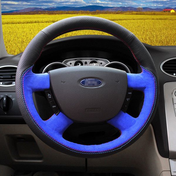 for ford focus sport blue suede/hole leather hand sewing steering wheel cover
for ford focus sport blue suede/hole leather hand sewing steering wheel cover