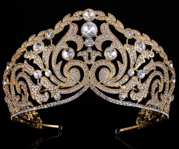 2018 роскошный блеск театрализованное короны стразы свадебные короны свадебные ук